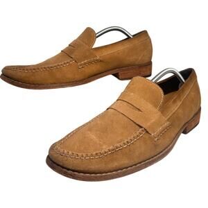 Cole Haan Tan Suede Men Sz 11.5 M Penny Loafers C05681 Heel Comfort